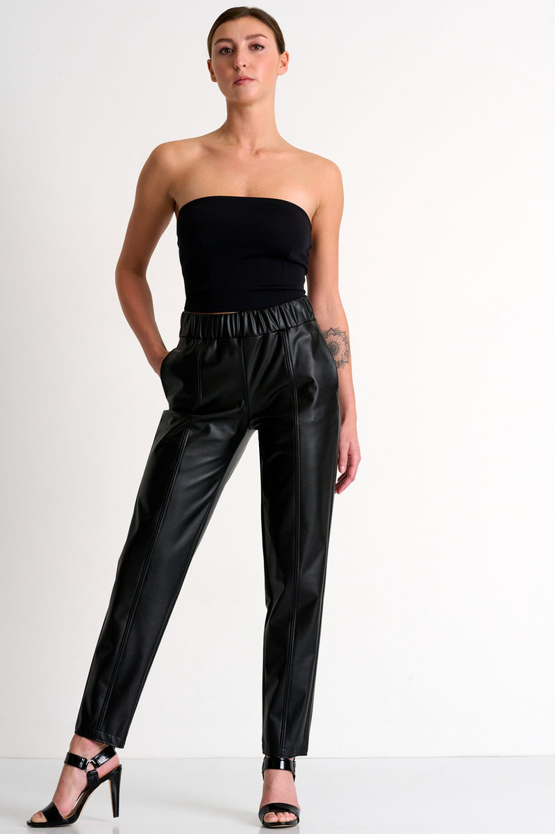 MARC AUREL VEGAN FAUX LEATHER BIKER PANTS – Elaine Dickinson