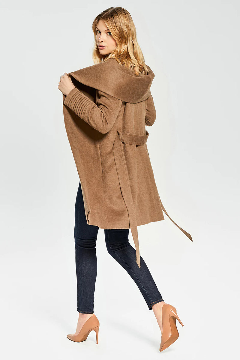 Venus hooded wrap clearance coat