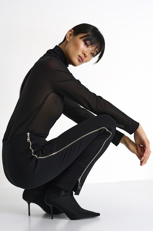 NEW SHAN SIDE ZIPPER PANT IN 3D JERSEY MATERIAL 52367-59
