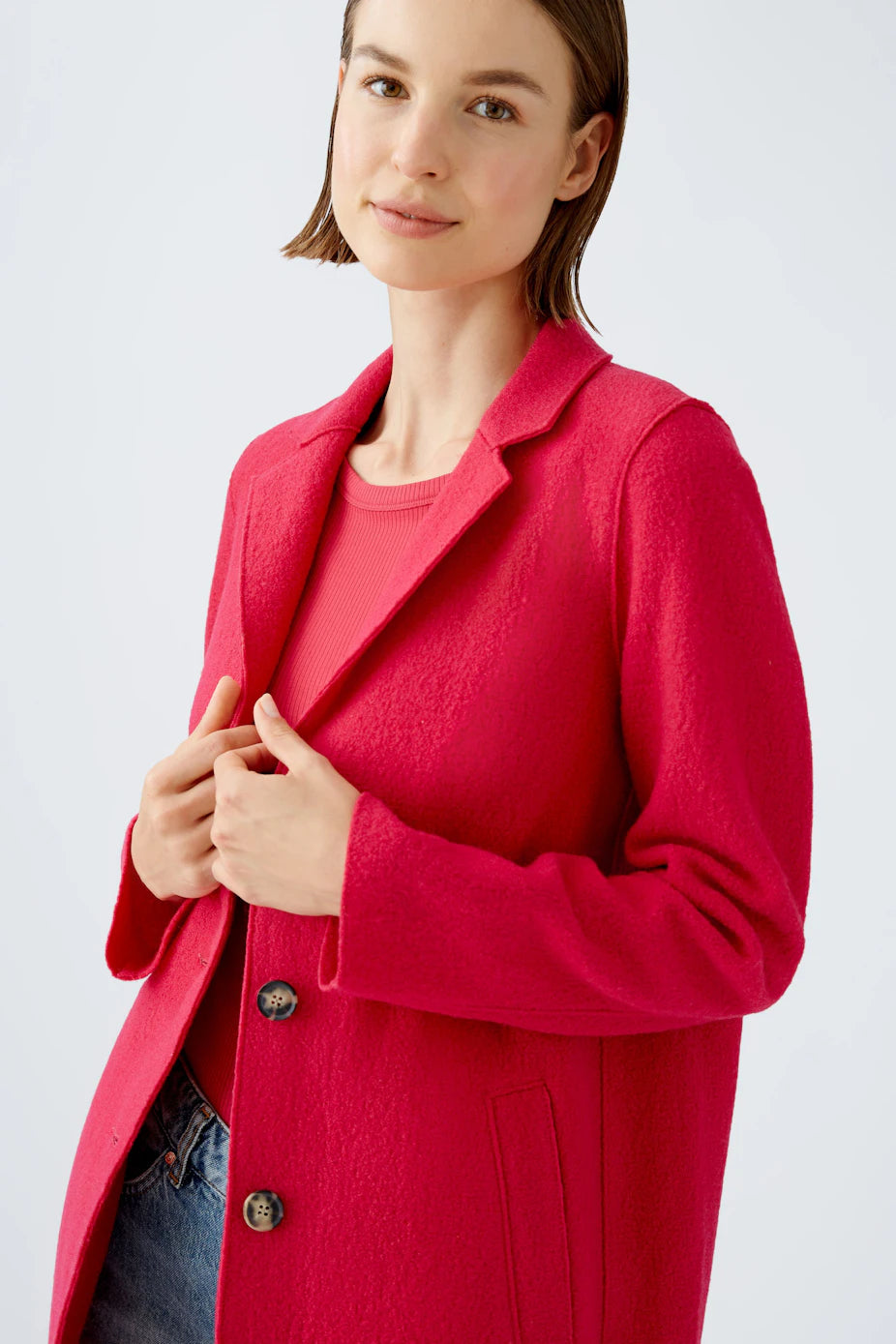 OUI MAYSON COAT BOILED WOOL PURE NEW WOOL IN JAZZY Elaine Dickinson