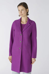 OUI BESTSELLER MAYSON COAT BOILED WOOL - PURE NEW WOOL IN SPARKLING GRAPE