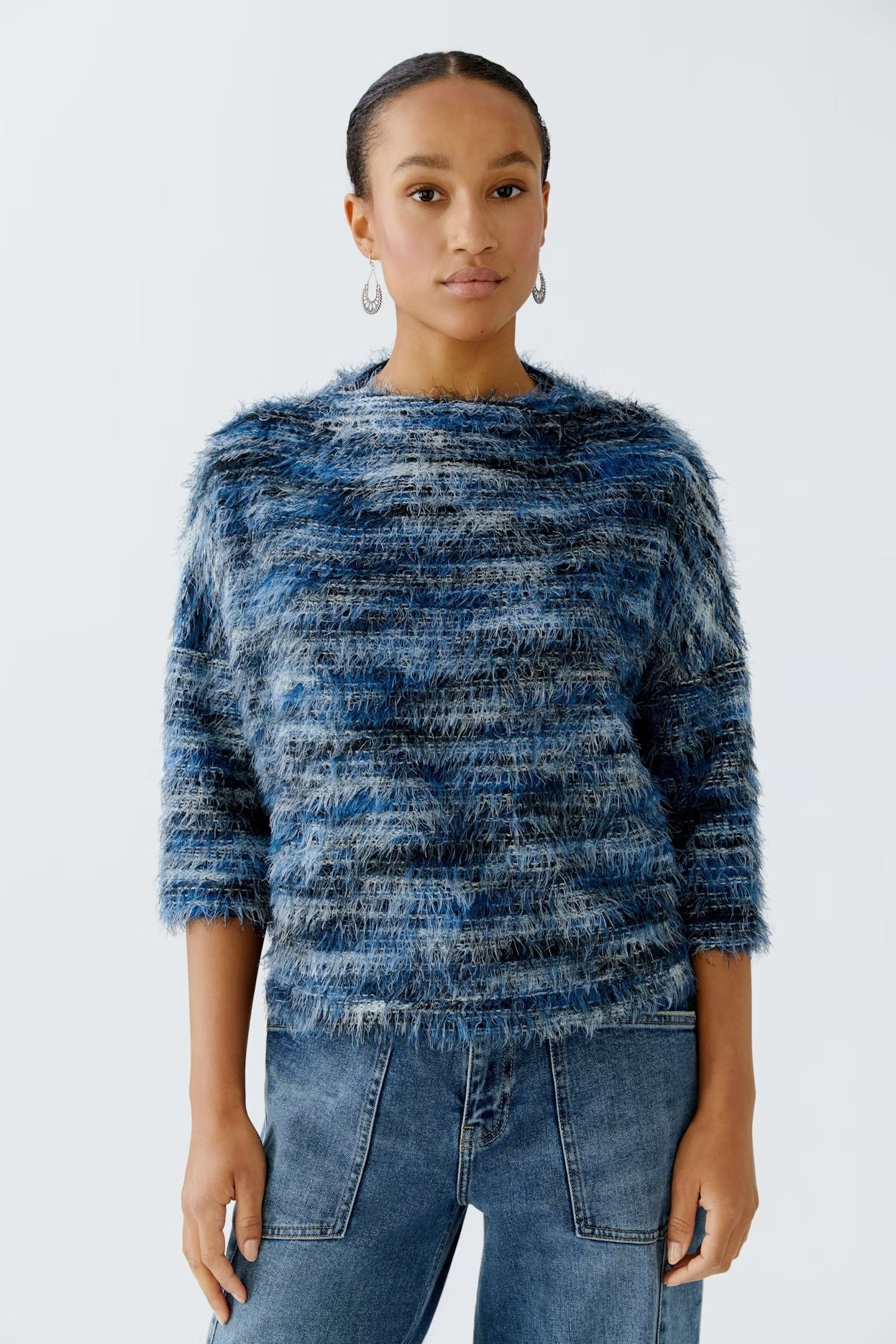 OUI CUDLY FLUFFY KNITTED SWEATER