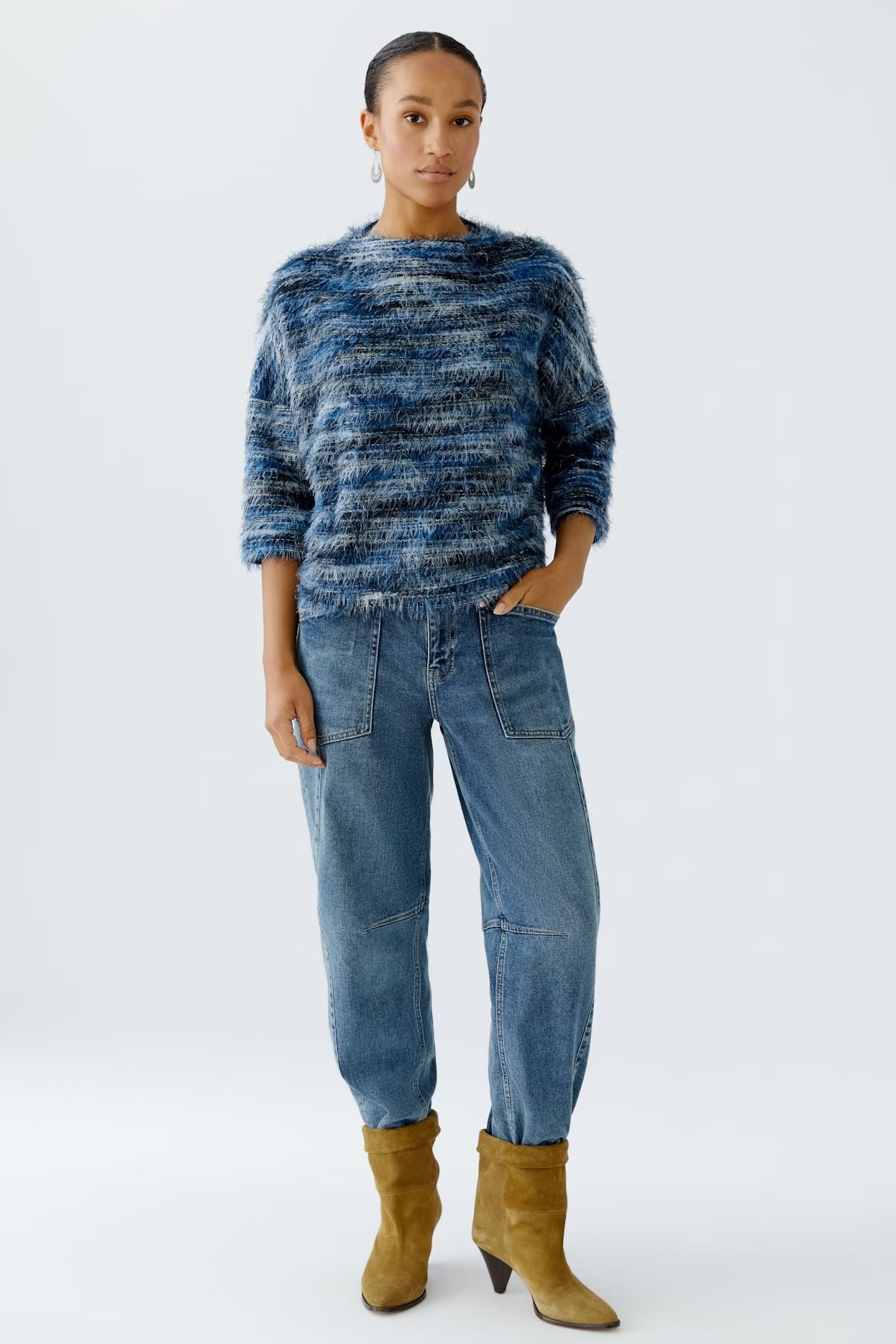 OUI CUDLY FLUFFY KNITTED SWEATER