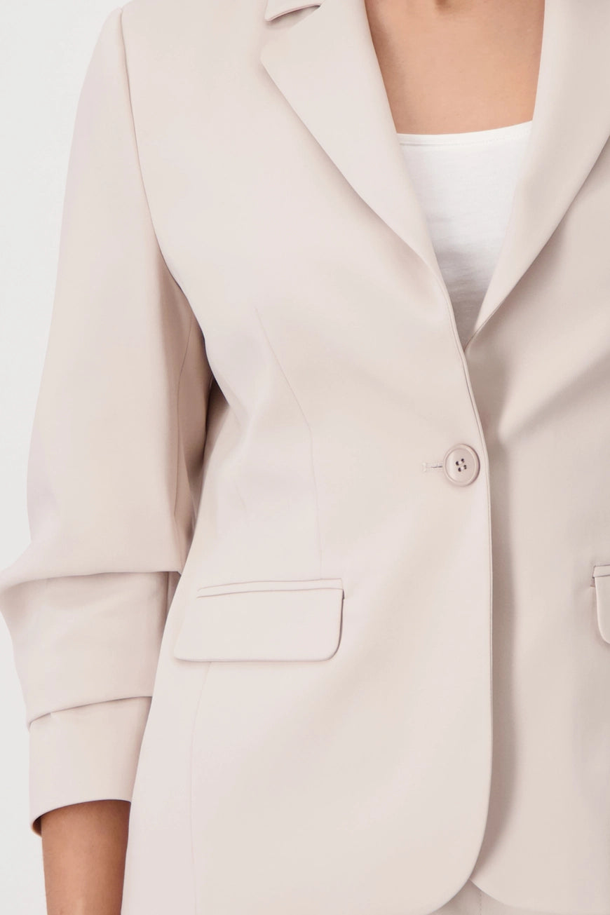 BLAZER WITH ¾ SLEEVES AVAILABLE IN TURQUOISE