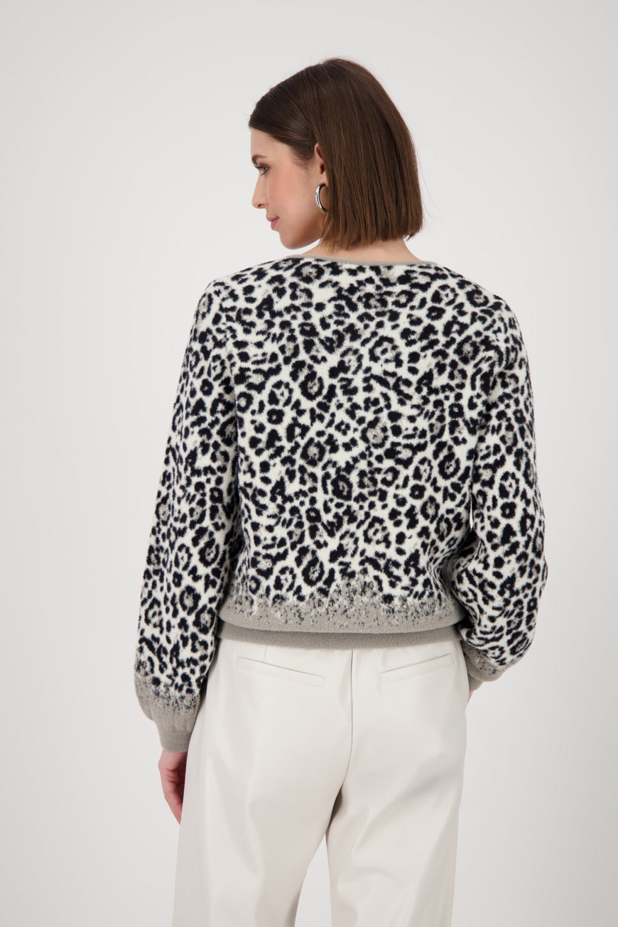 CARDIGAN WITH LEOPARD PRINT