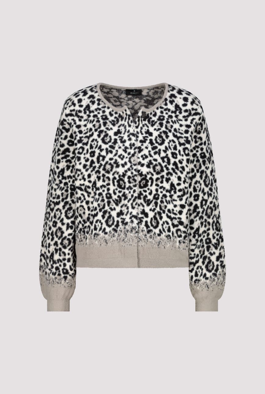 CARDIGAN WITH LEOPARD PRINT