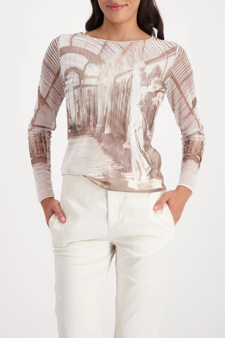 MONARI LONG SLEEVE SHIRT WITH GALLERY PRINT 809384