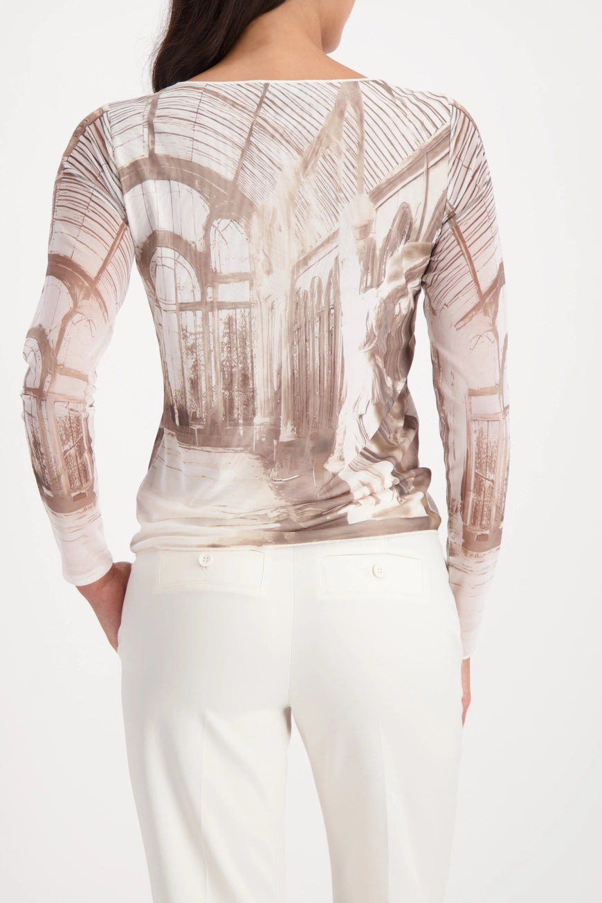 MONARI LONG SLEEVE SHIRT WITH GALLERY PRINT 809384