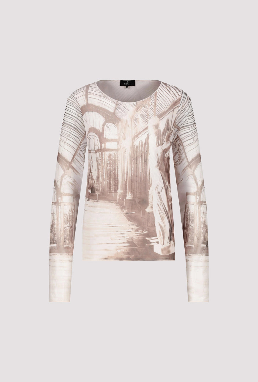 MONARI LONG SLEEVE SHIRT WITH GALLERY PRINT 809384