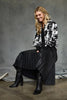 MONARI KNITTED CAPE WITH JACQUARD PATTERN