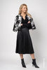 MONARI KNITTED CAPE WITH JACQUARD PATTERN