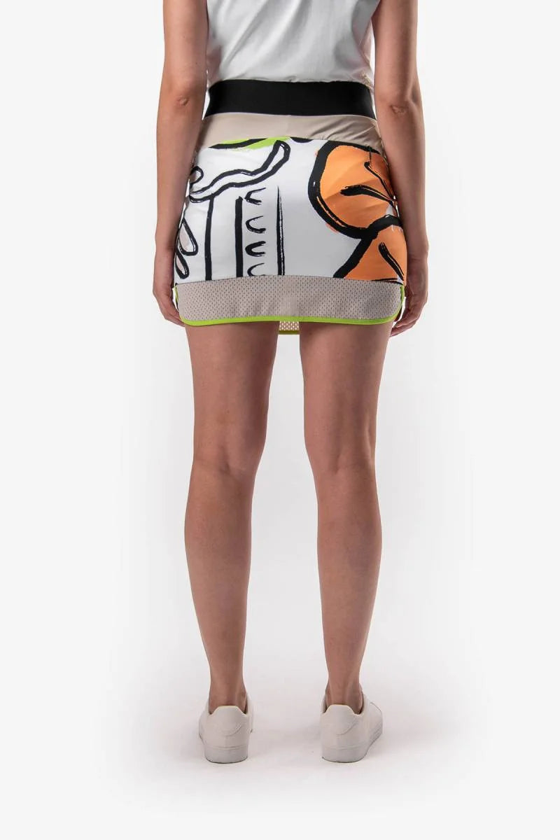 SPORTALM PATTERN GOLF SKIRT WITH BUILT-IN SHORTS