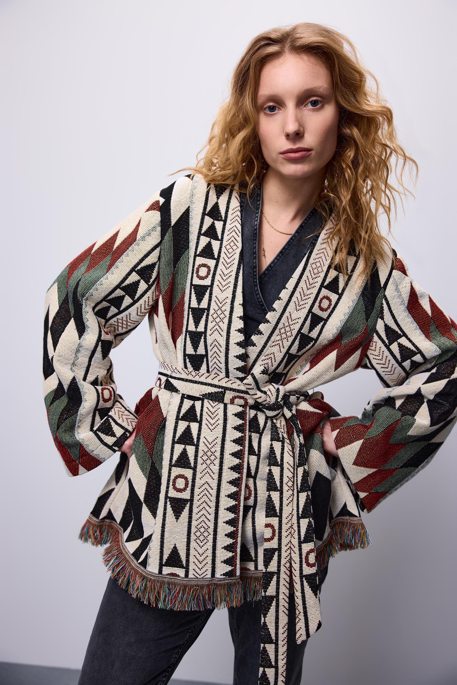 SUMMUM IKAT KIMONO JACKET