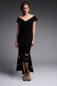 SIGNATURE | SCUBA CREPE TRUMPET DRESS 223743S25 Carryover Style