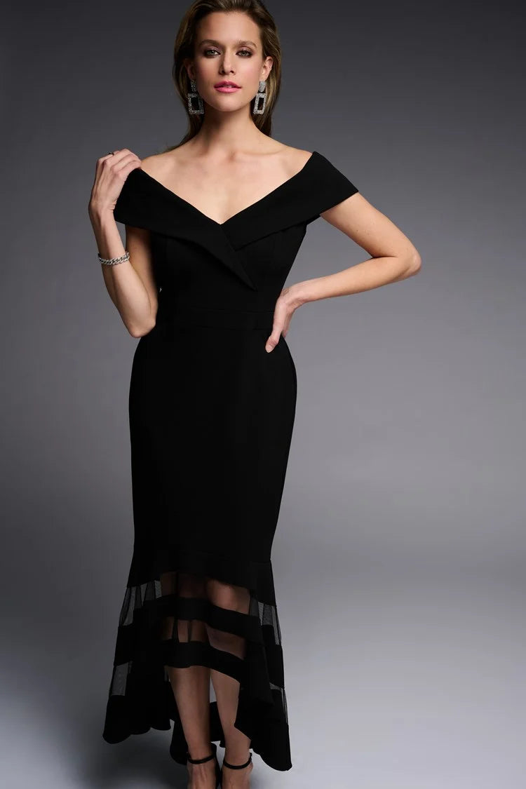 SIGNATURE | SCUBA CREPE TRUMPET DRESS 223743S25 Carryover Style