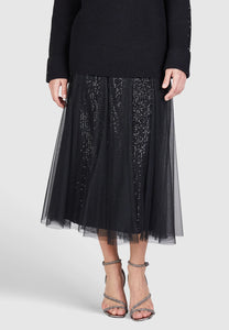 MARC AUREL TULLE SKIRT WITH SEQUIN LINING