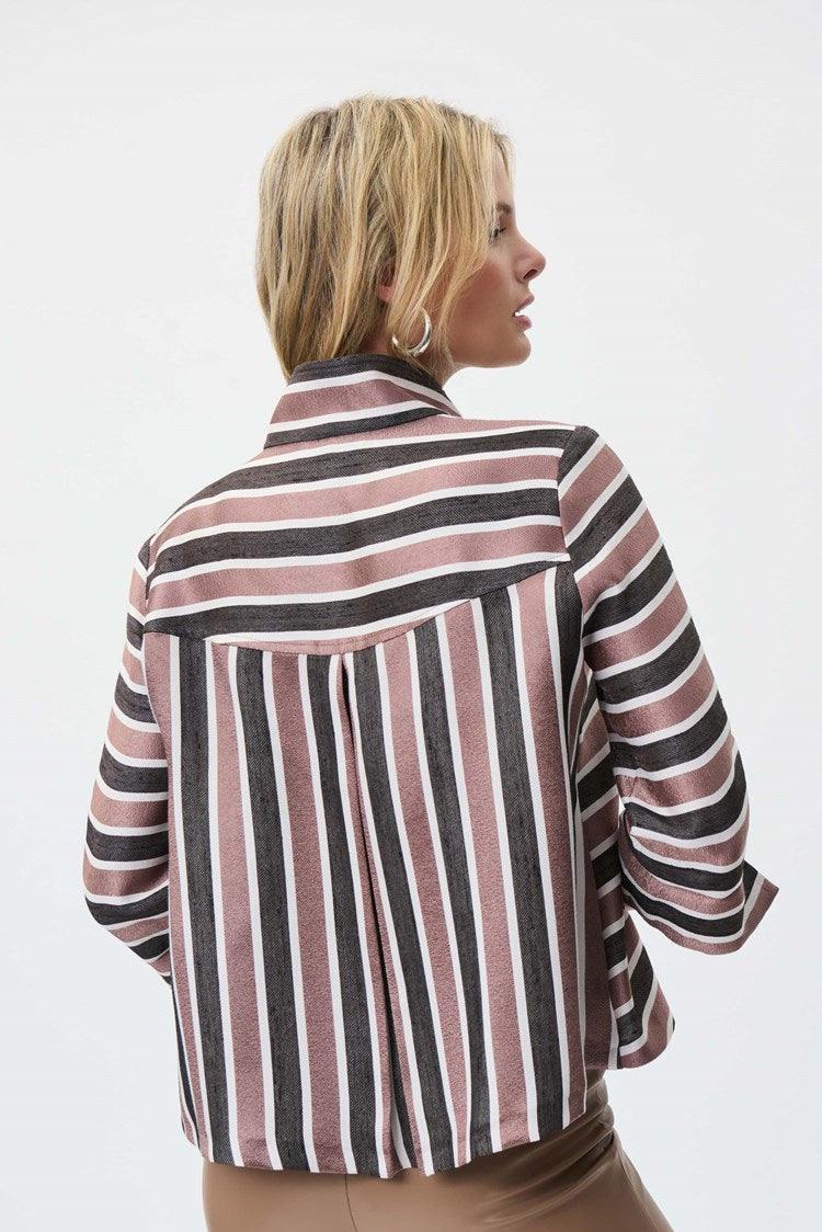 JOSEPH RIBKOFF STRIPED BUTTON JACKET – Elaine Dickinson