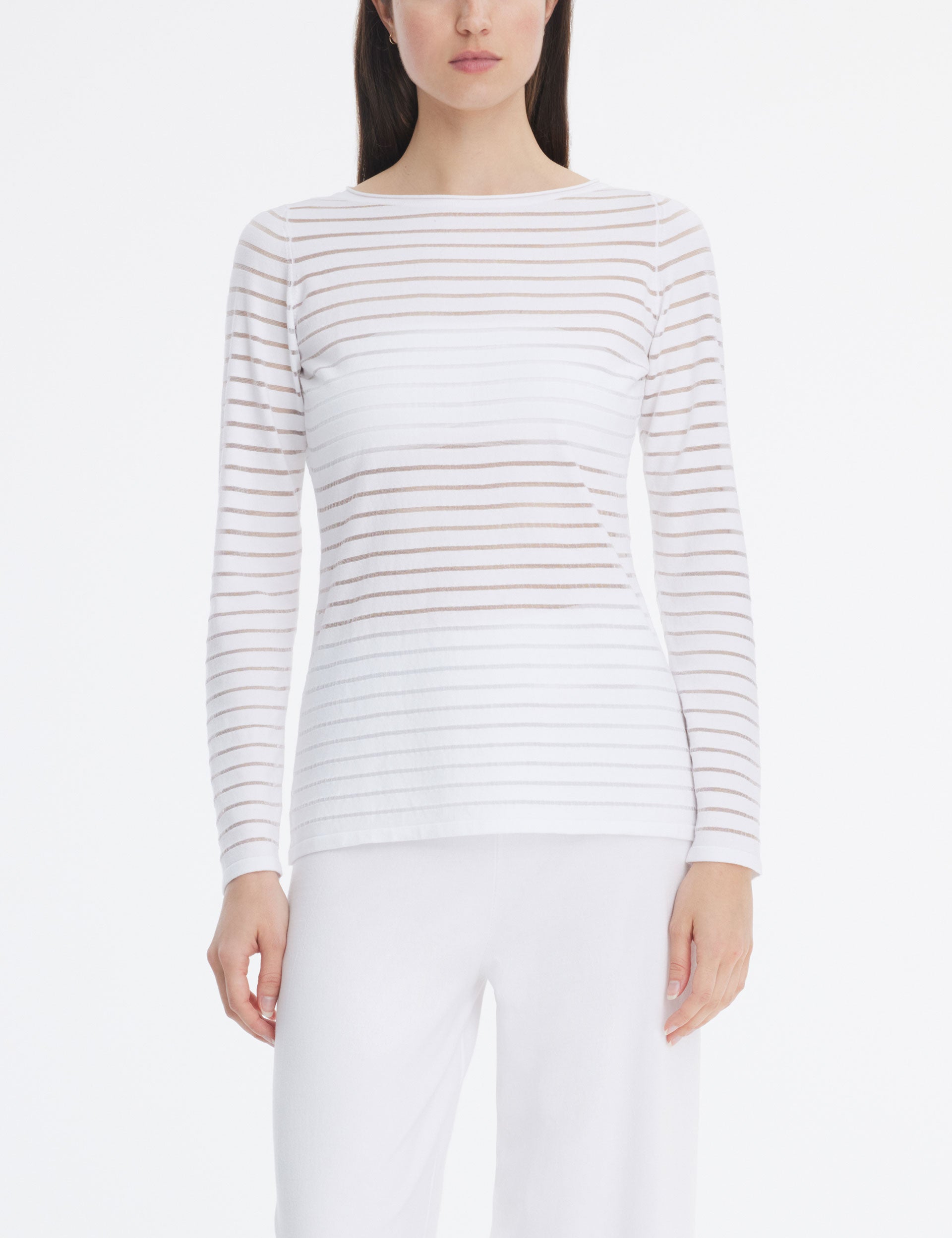 SARAH PACINI SWEATER – SHEER STRIPES MADE IN ITALY | 24111101-05