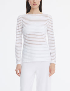 SARAH PACINI SWEATER – SHEER STRIPES MADE IN ITALY | 24111101-05