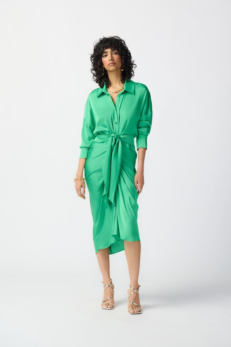 SATIN SHIRT DRESS 241236