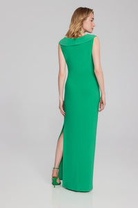SILKY KNIT GOWN WITH SHAWL COLLAR NOBLE GREEN 241711