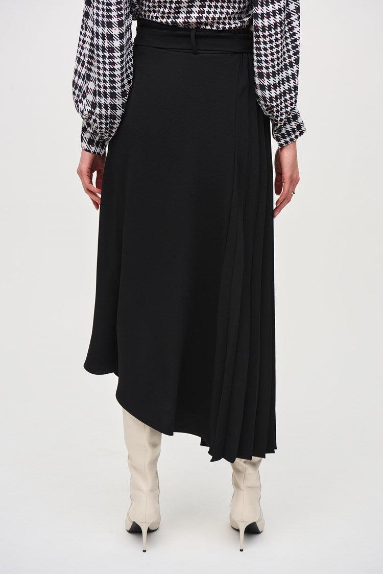 Woven Crepe Asymmetrical Skirt 243117