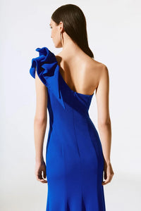 SCUBA CREPE ONE SHOULDER GOWN 243746