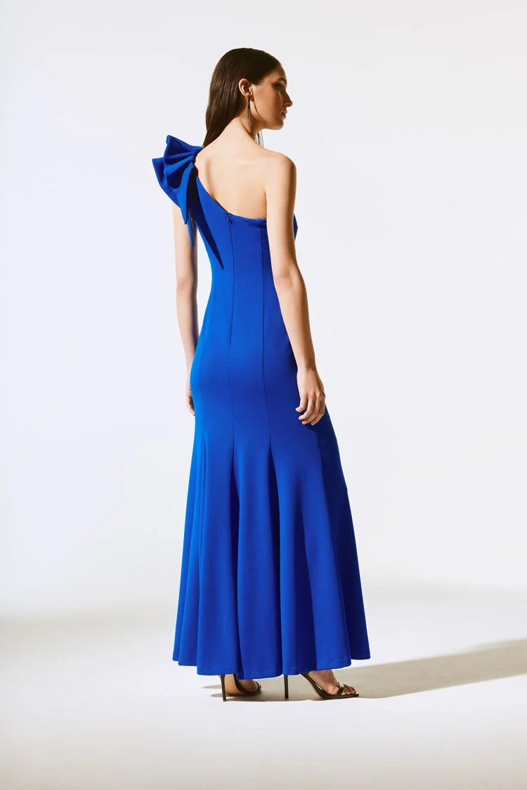 SCUBA CREPE ONE SHOULDER GOWN 243746