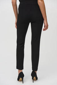 SILKY KNIT SLIM PULL-ON PANT WITH BUTTON DETAIL 244006