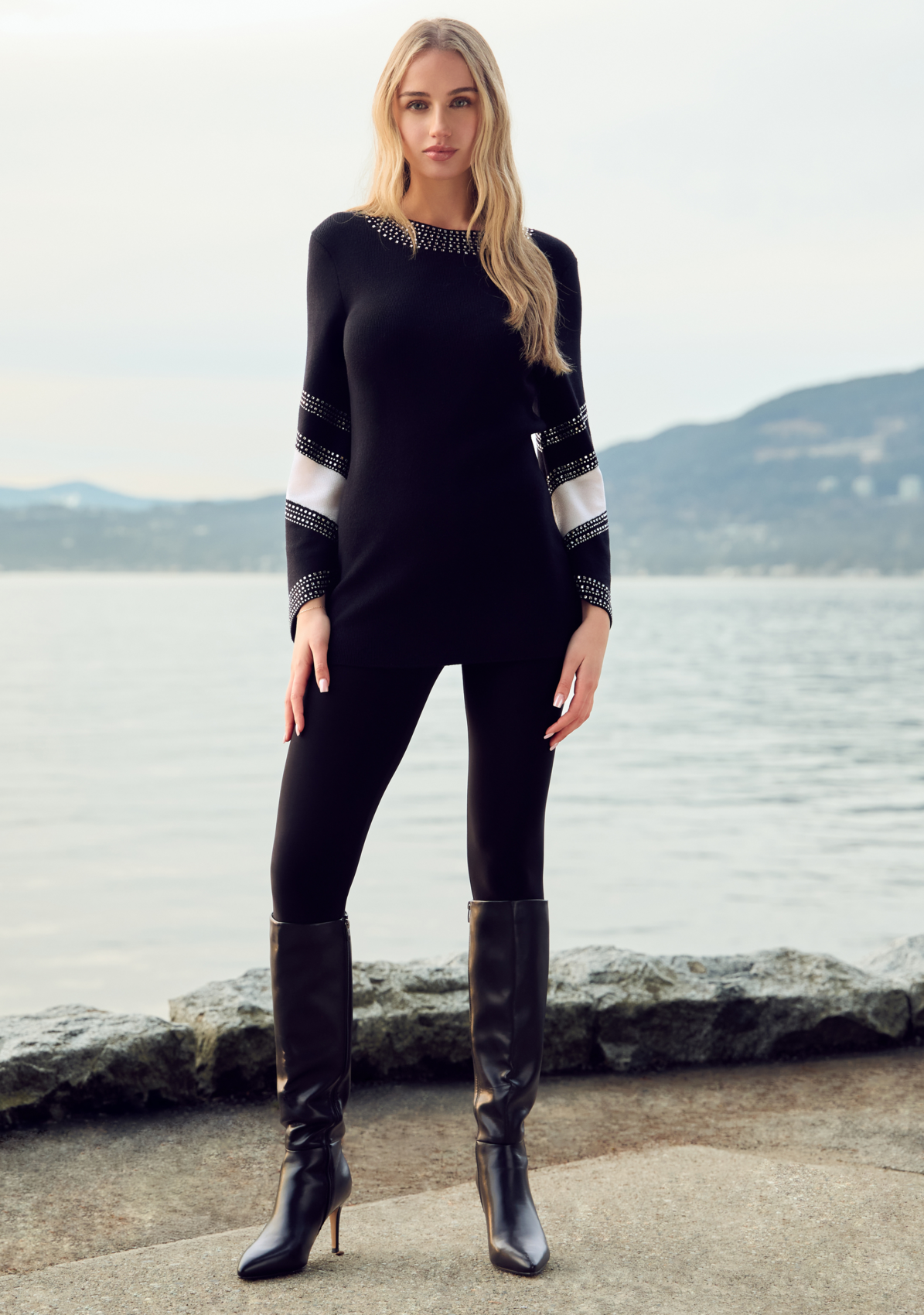 DATE NIGHT STRETCH KNIT SWEATER 253839