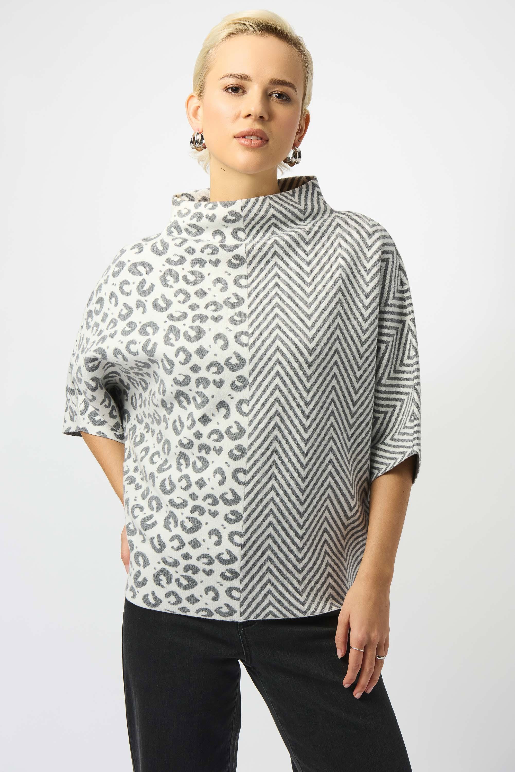 JACQUARD KNIT MIXED PRINT 253981