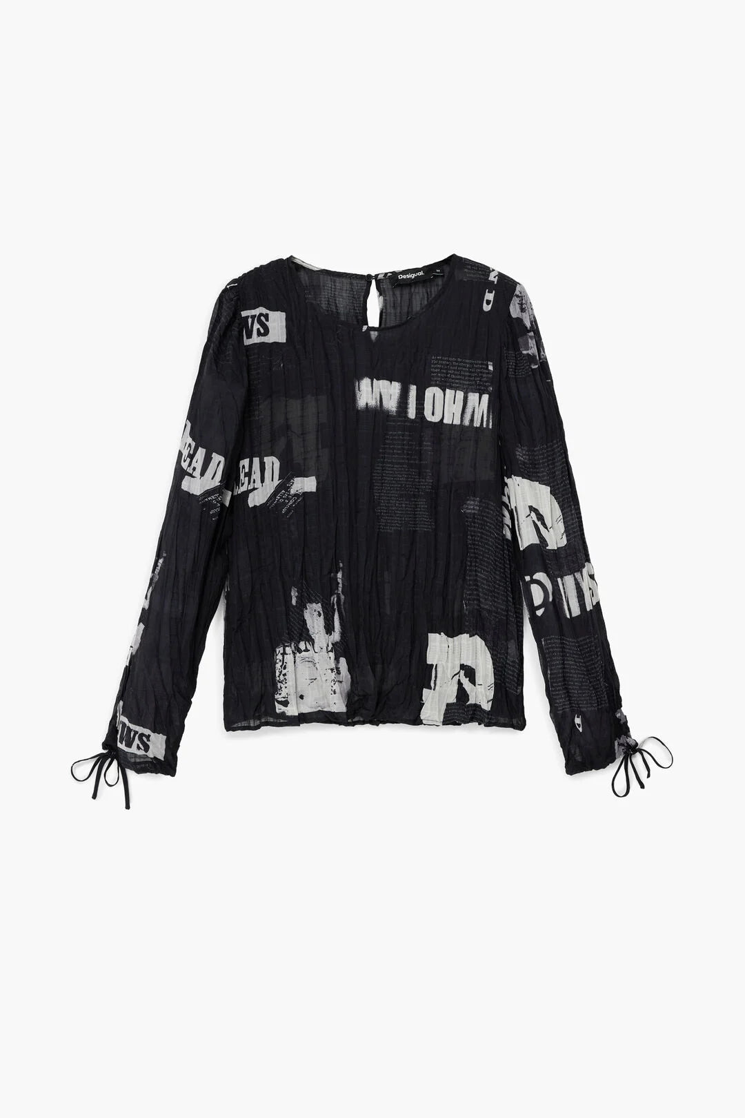 DESIGUAL NEWSPAPER BLOUSE
