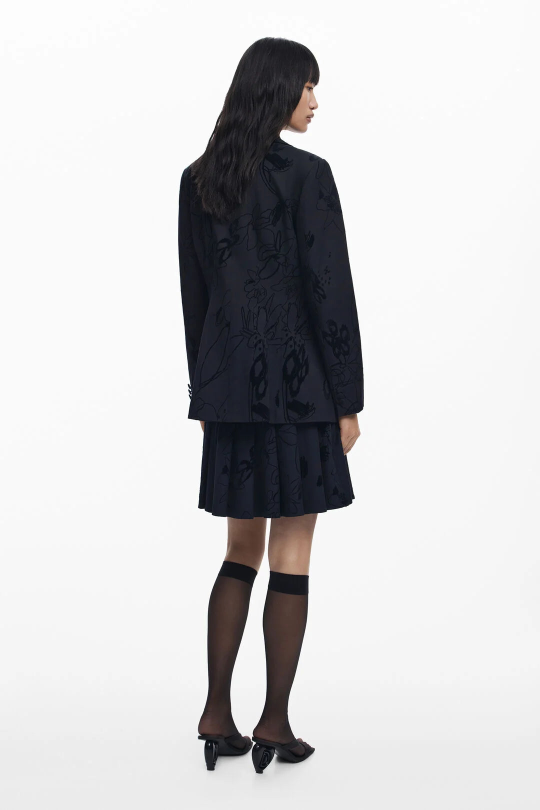 DESIGUAL BLAZER WITH VELVET DETAIL