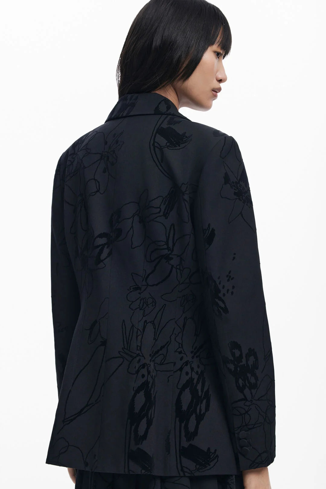 DESIGUAL BLAZER WITH VELVET DETAIL