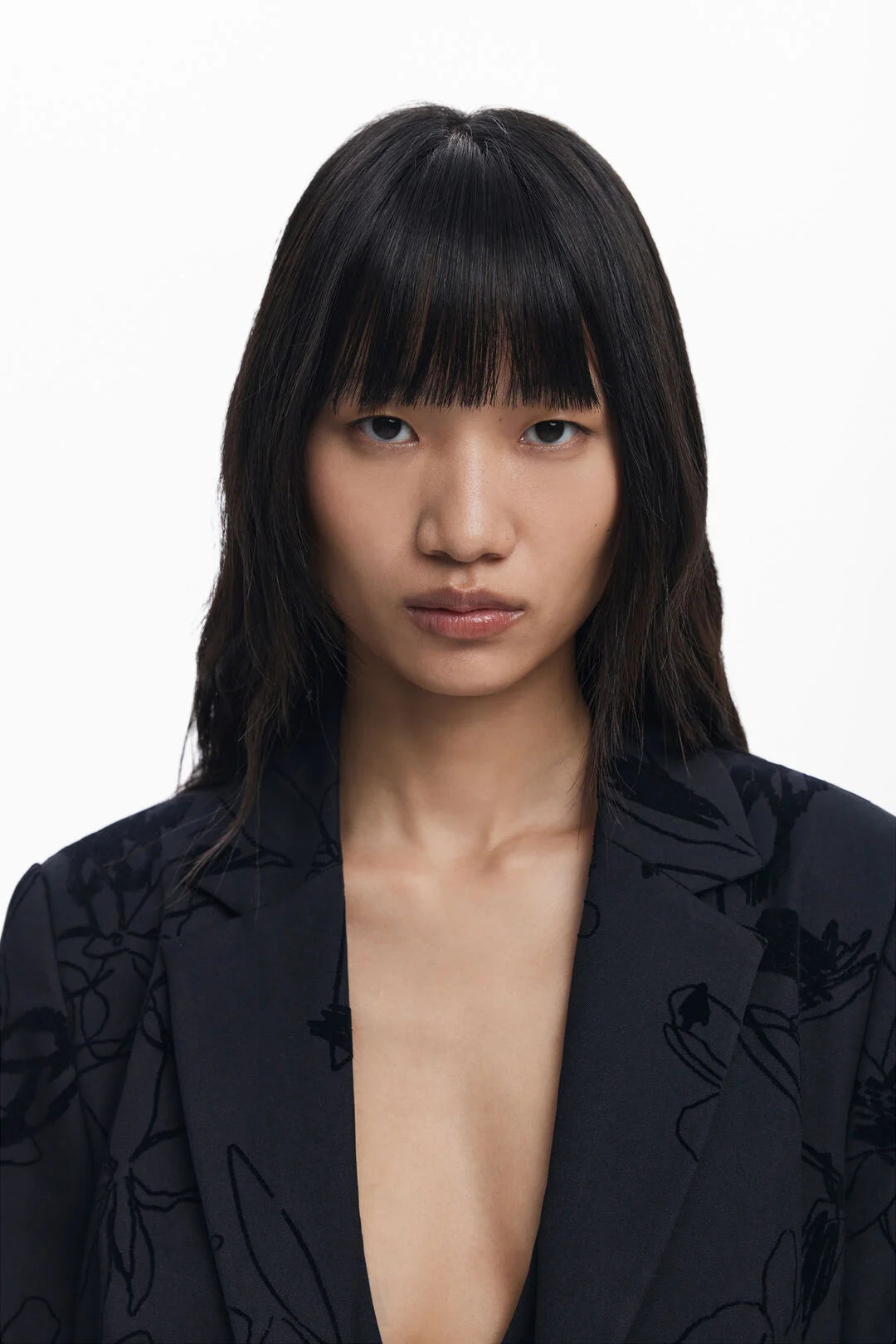 DESIGUAL BLAZER WITH VELVET DETAIL