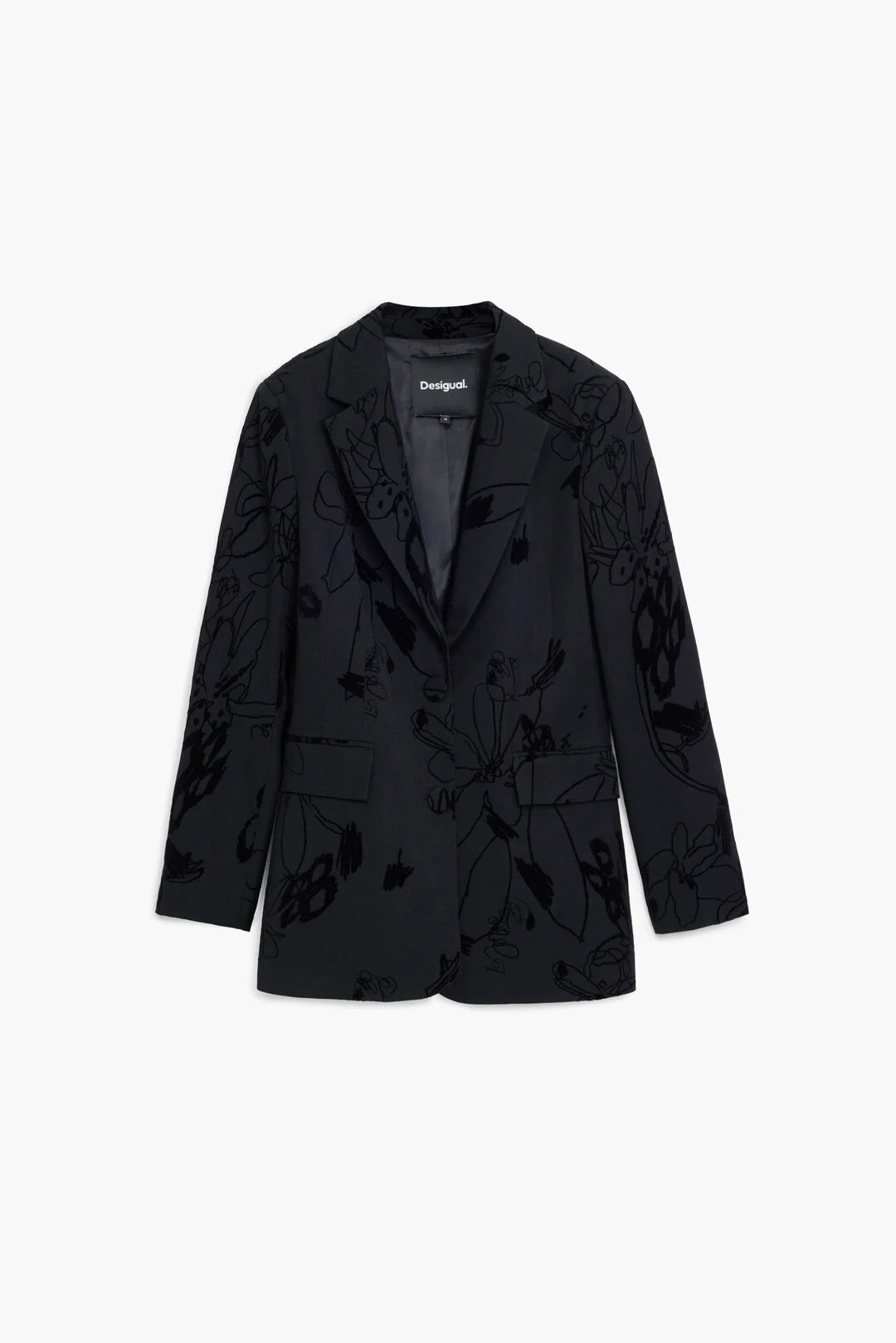 DESIGUAL BLAZER WITH VELVET DETAIL