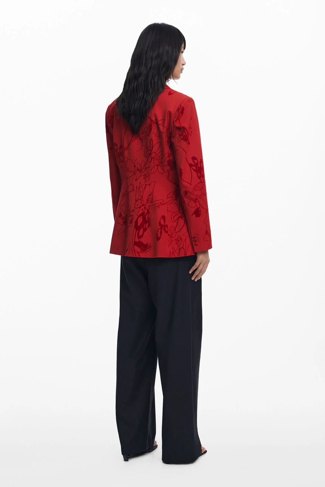 DESIGUAL BLAZER WITH VELVET DETAIL