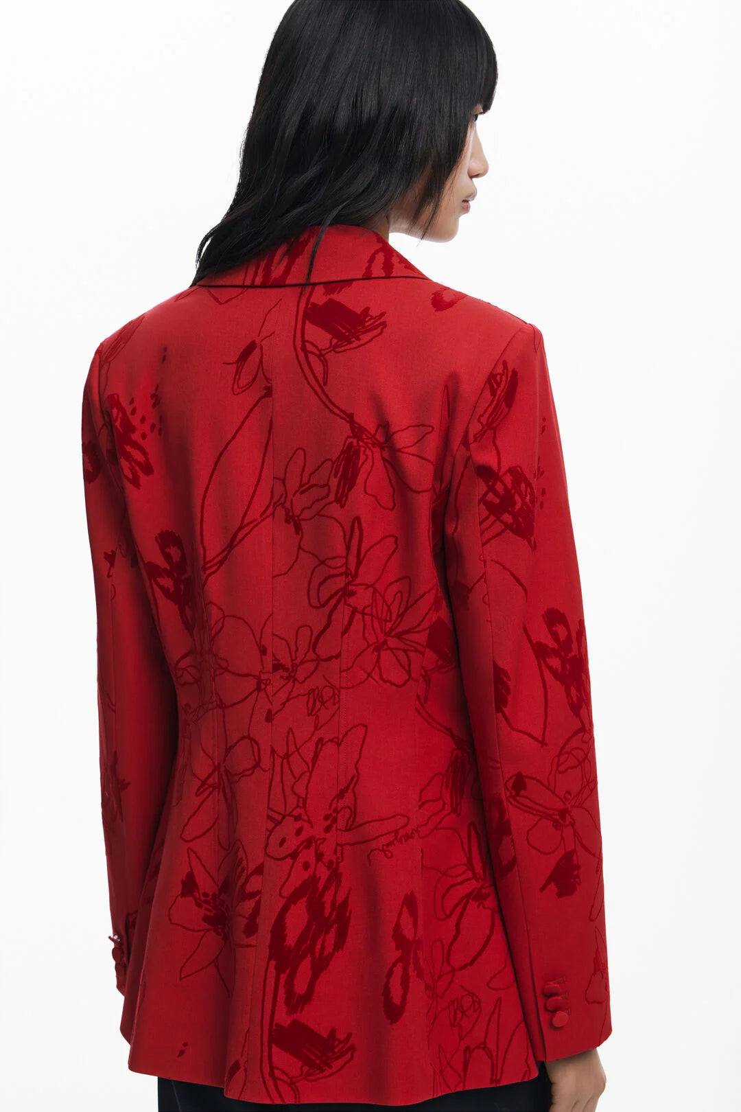 DESIGUAL BLAZER WITH VELVET DETAIL