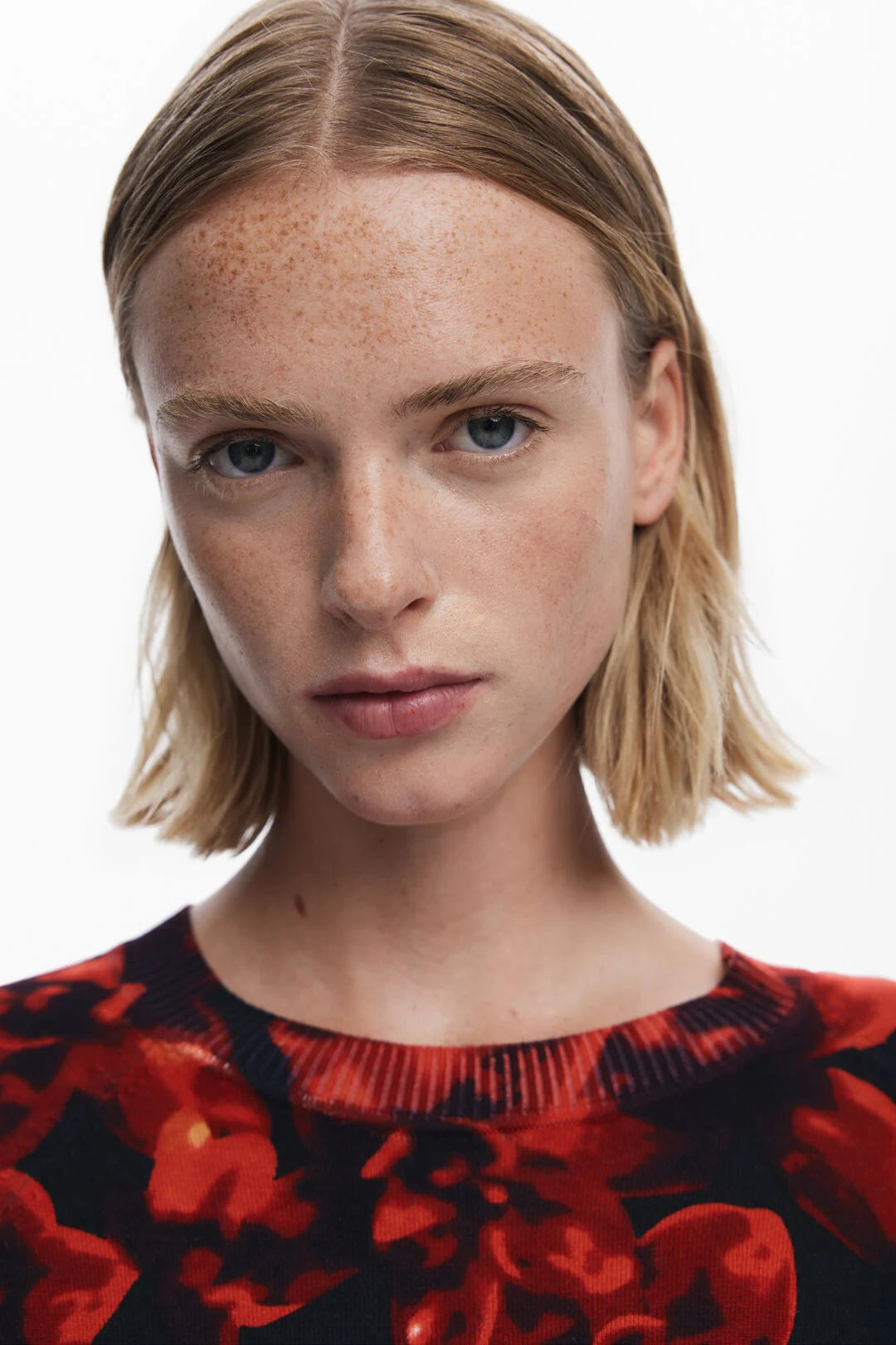 DESIGUAL LIGHTWEIGHT FLORAL SWEATER