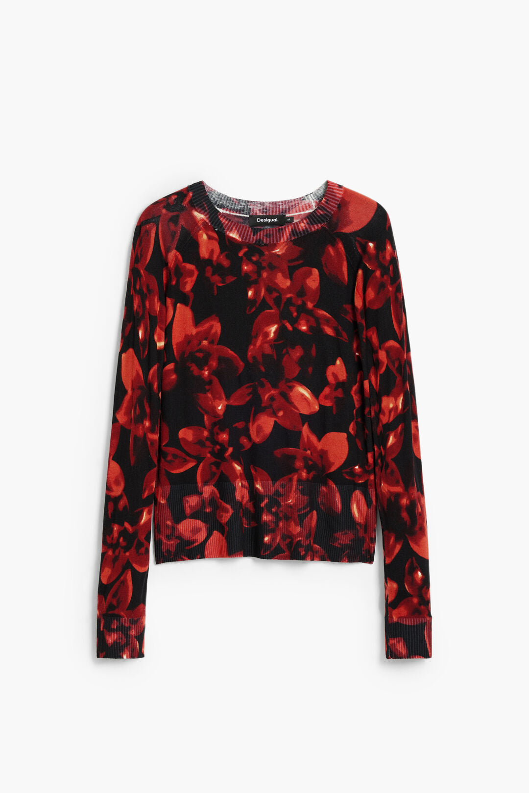 DESIGUAL LIGHTWEIGHT FLORAL SWEATER