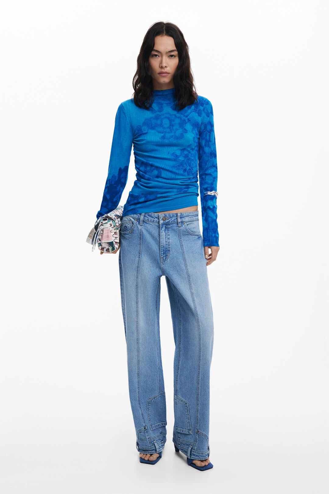 DESIGUAL LONG FINE SWEATER