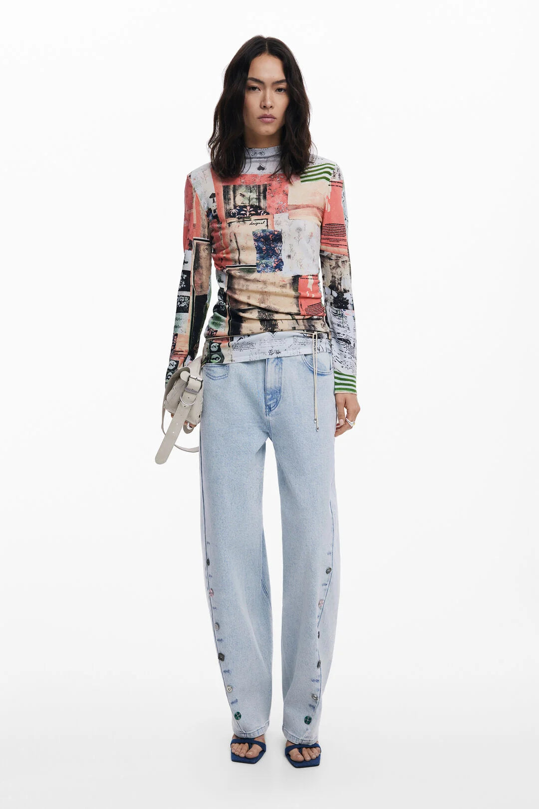 DESIGUAL FINE POSTCARD SWEATER