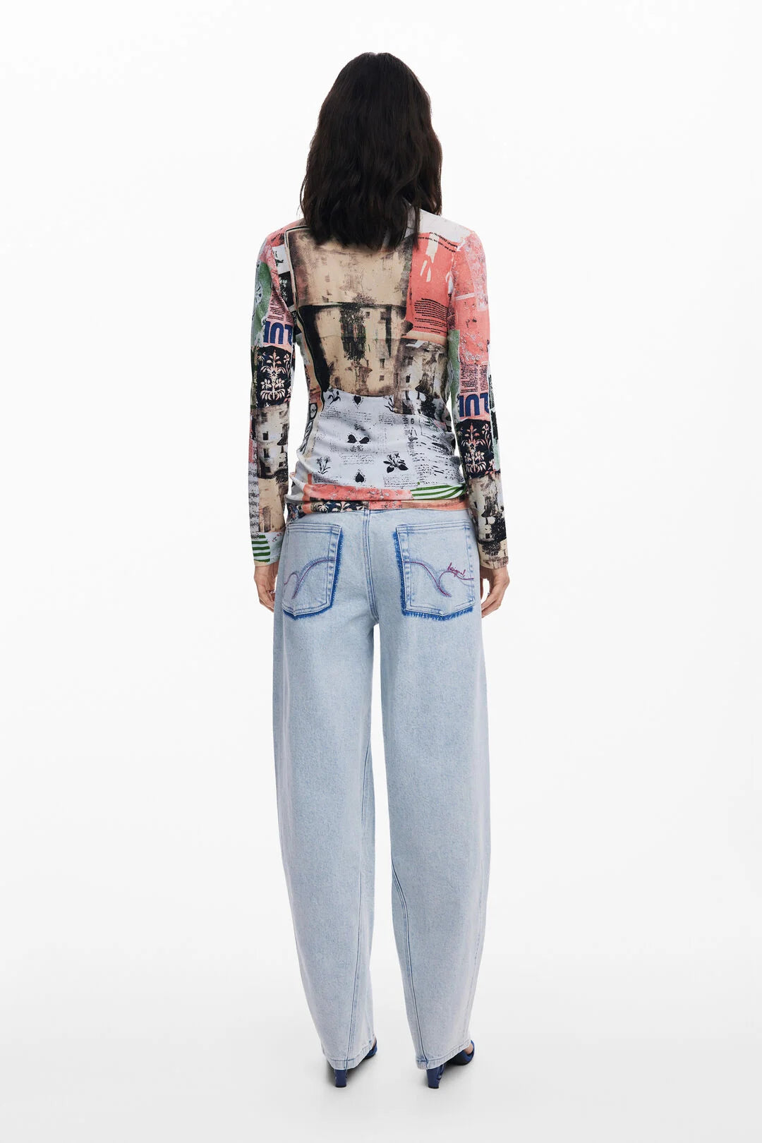 DESIGUAL FINE POSTCARD SWEATER