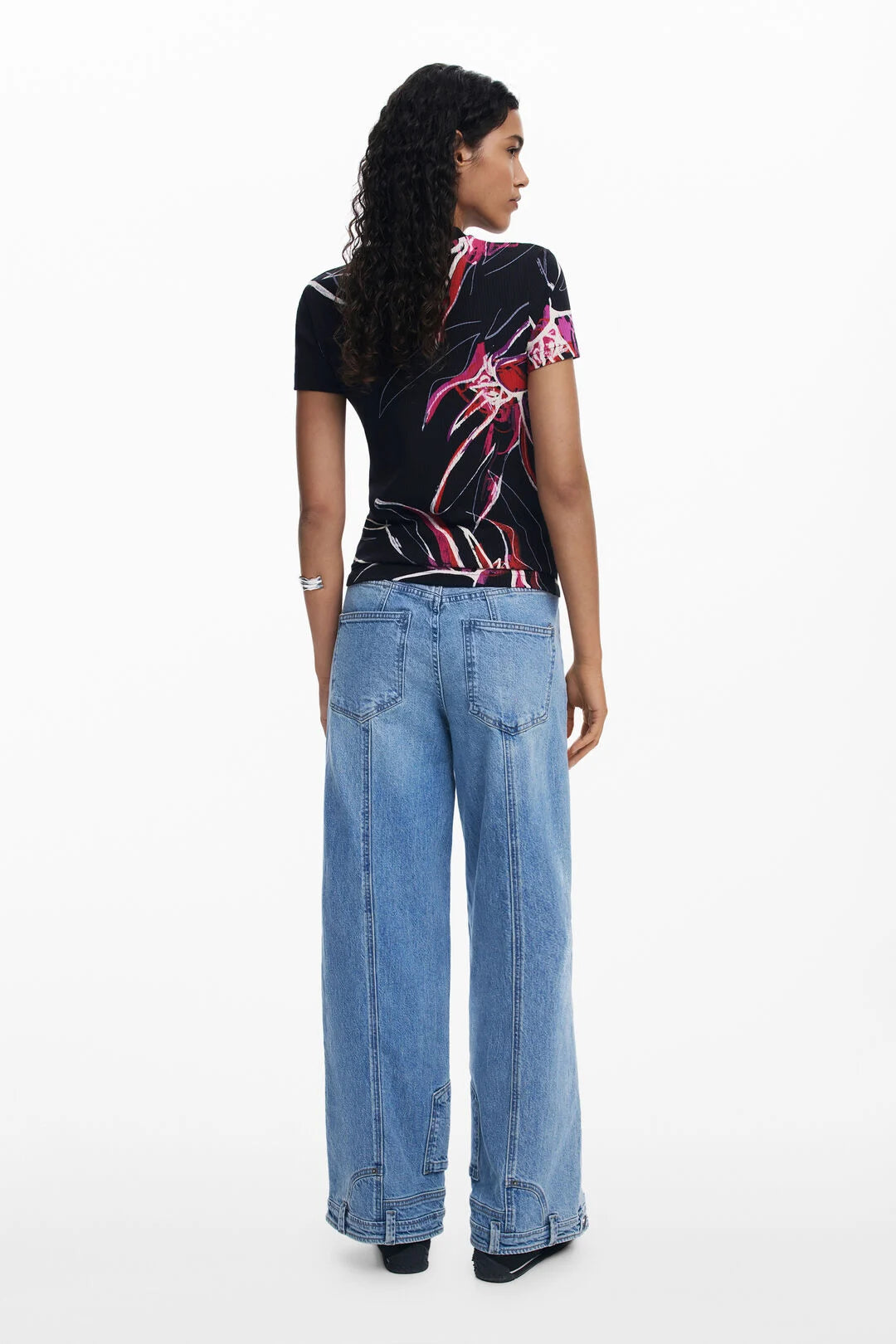 DESIGUAL ABSTRACT FLORAL T-SHIRT
