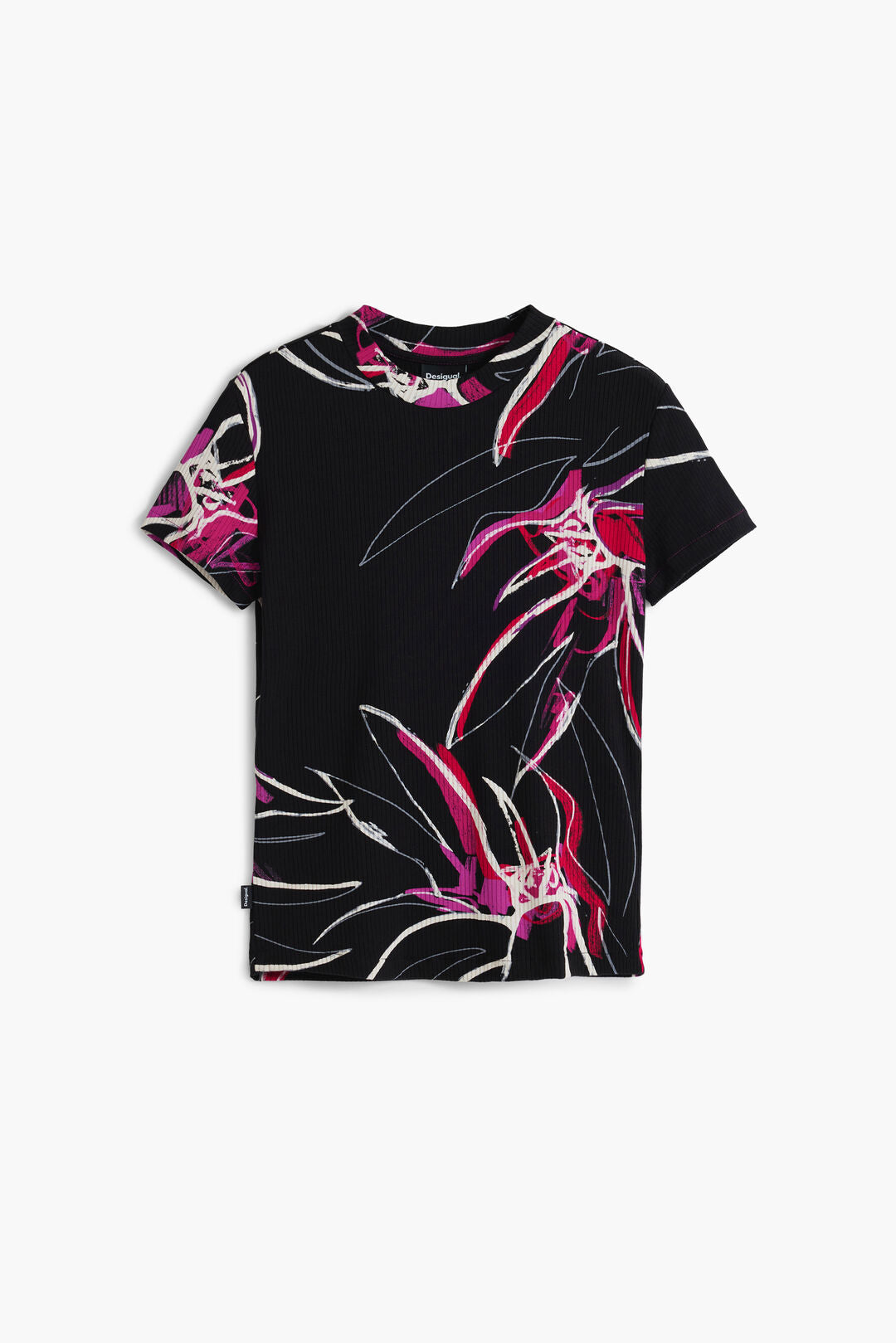DESIGUAL ABSTRACT FLORAL T-SHIRT