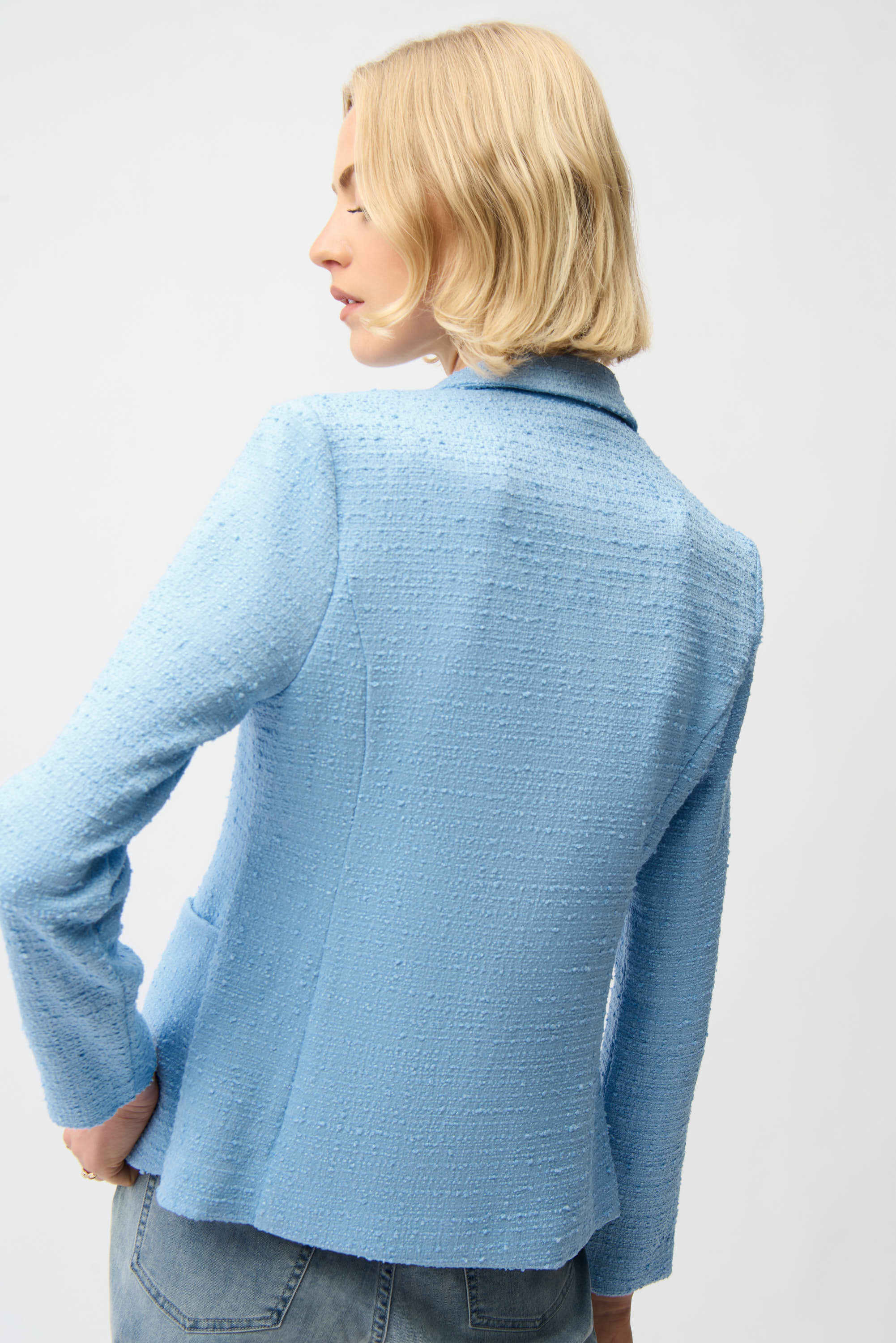 BOUCLE FITTED BLAZER WITH NOTCHED COLLAR 261101