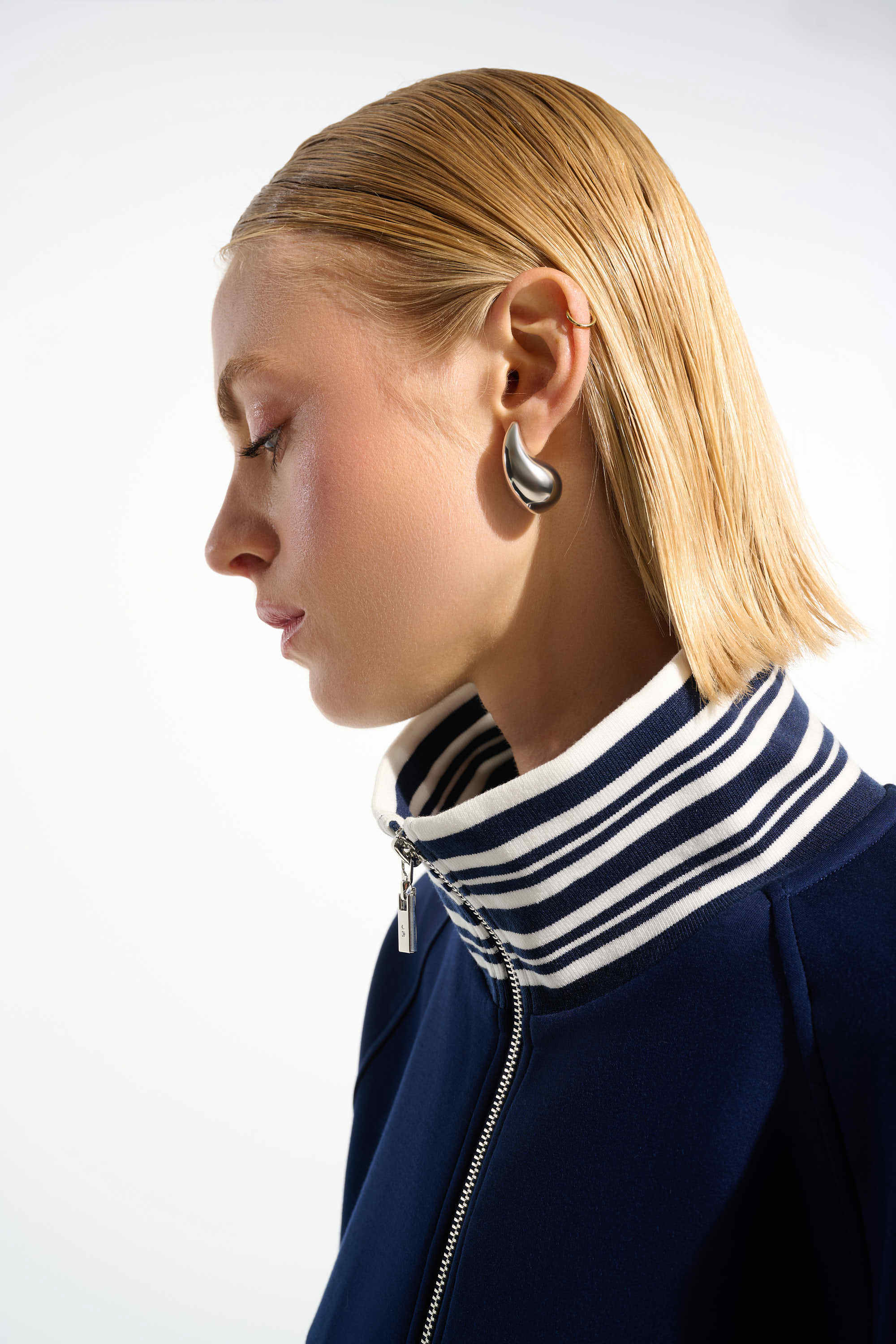 SCUBA JERSEY JACKET WITH FUNNEL COLLAR 261617