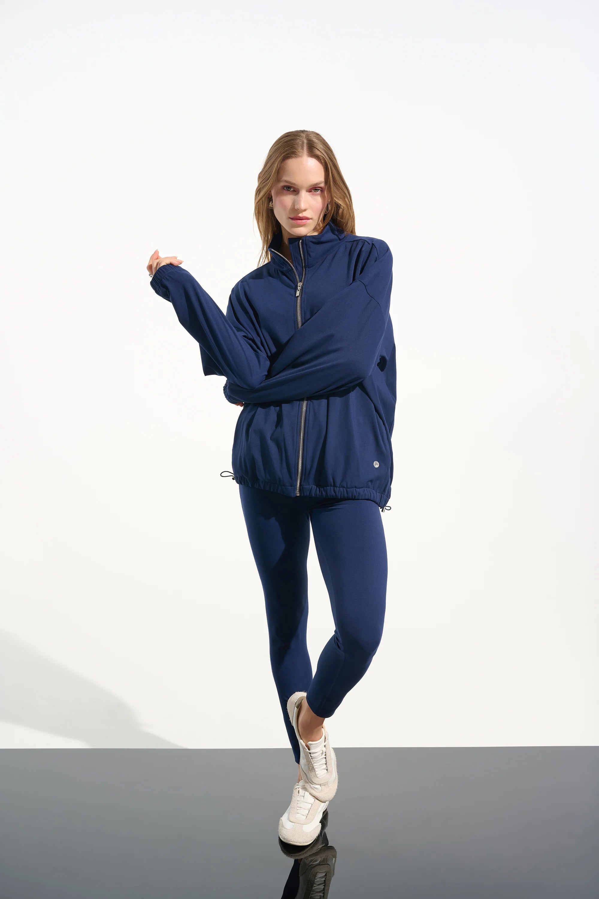 STRETCH NYLON BOXY MOCK NECK OUTDOOR JACKET 261647