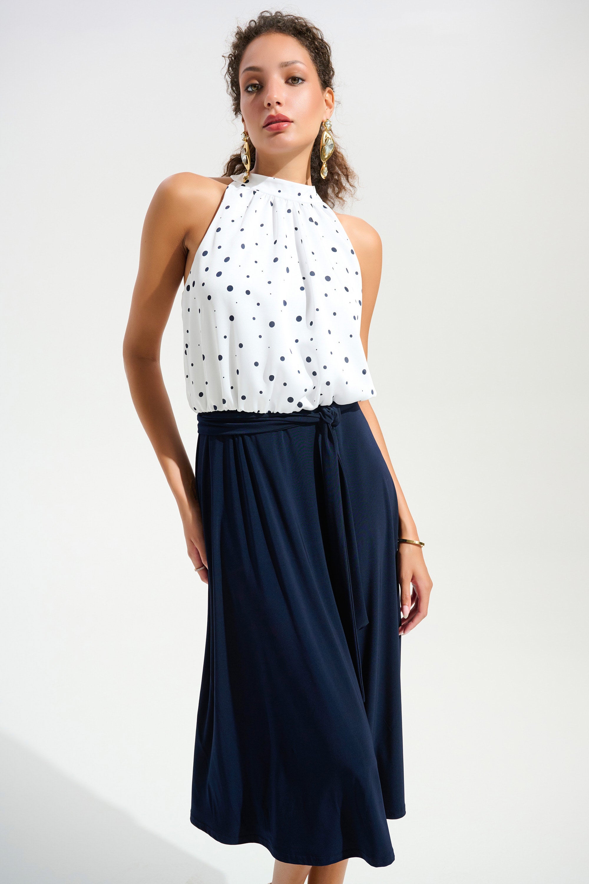 SIGNATURE | SATIN POLKA DOT DRESS 261750