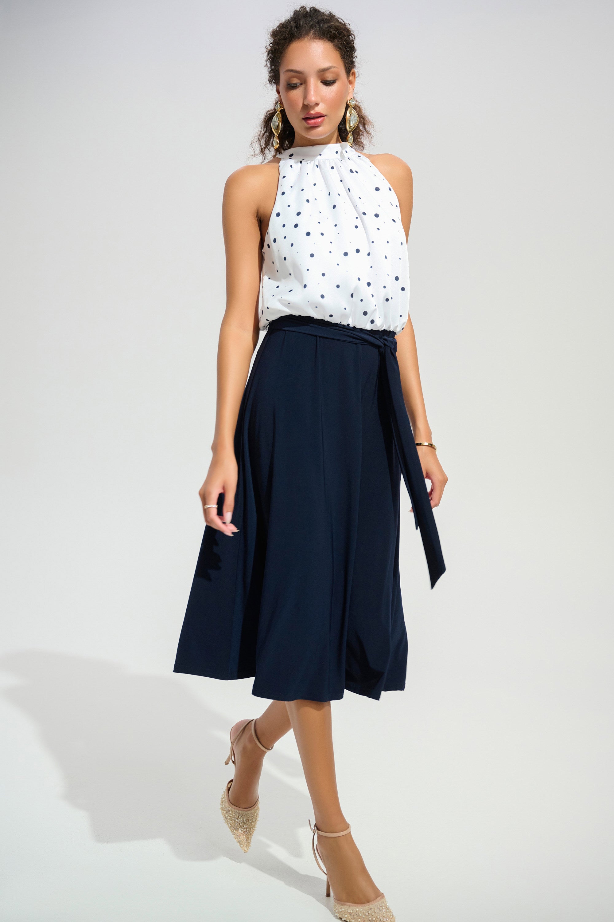 SIGNATURE | SATIN POLKA DOT DRESS 261750